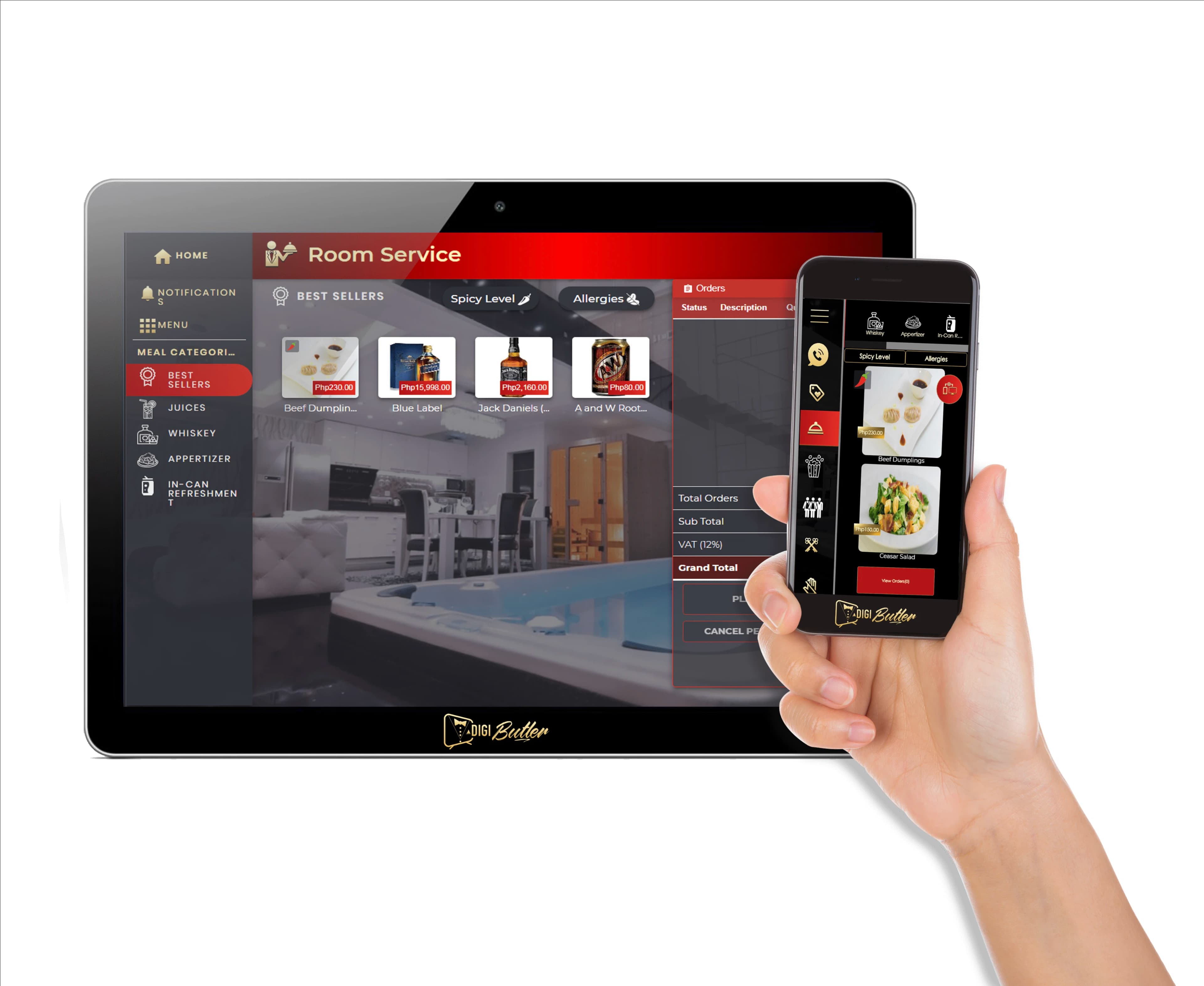 The tablet and mobile companions on smaller screens.