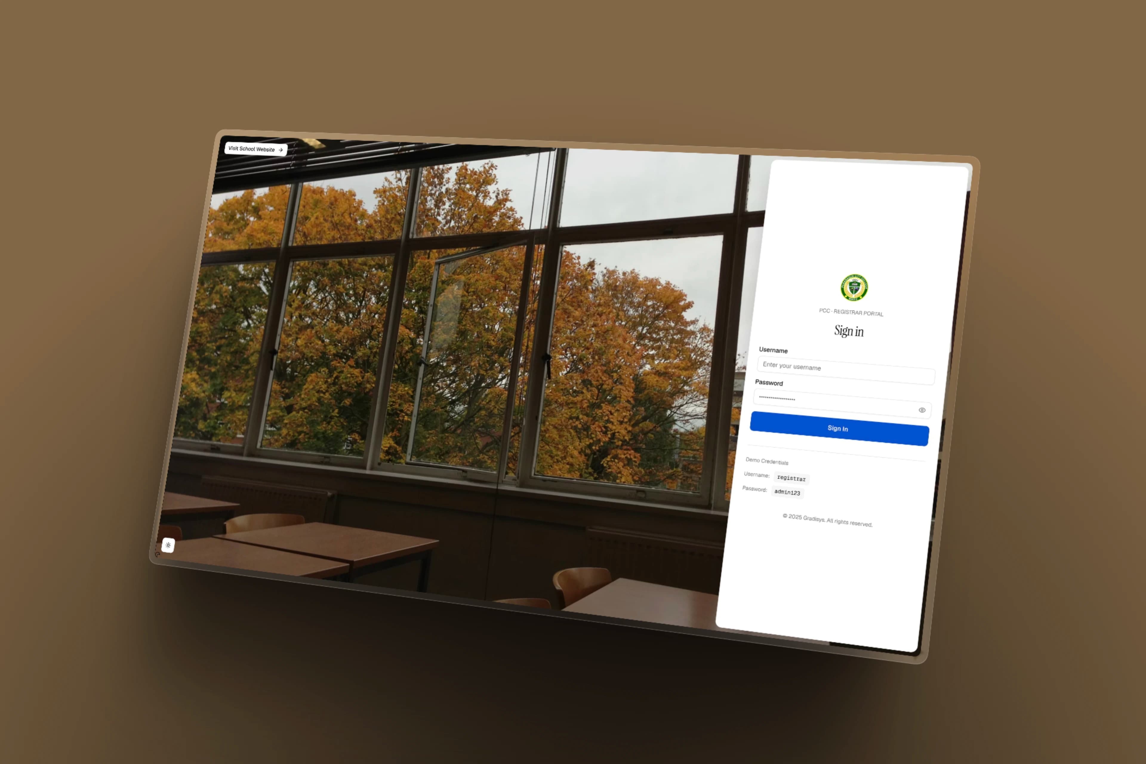 The registrar portal: registration, enrollment records, and academic administration.