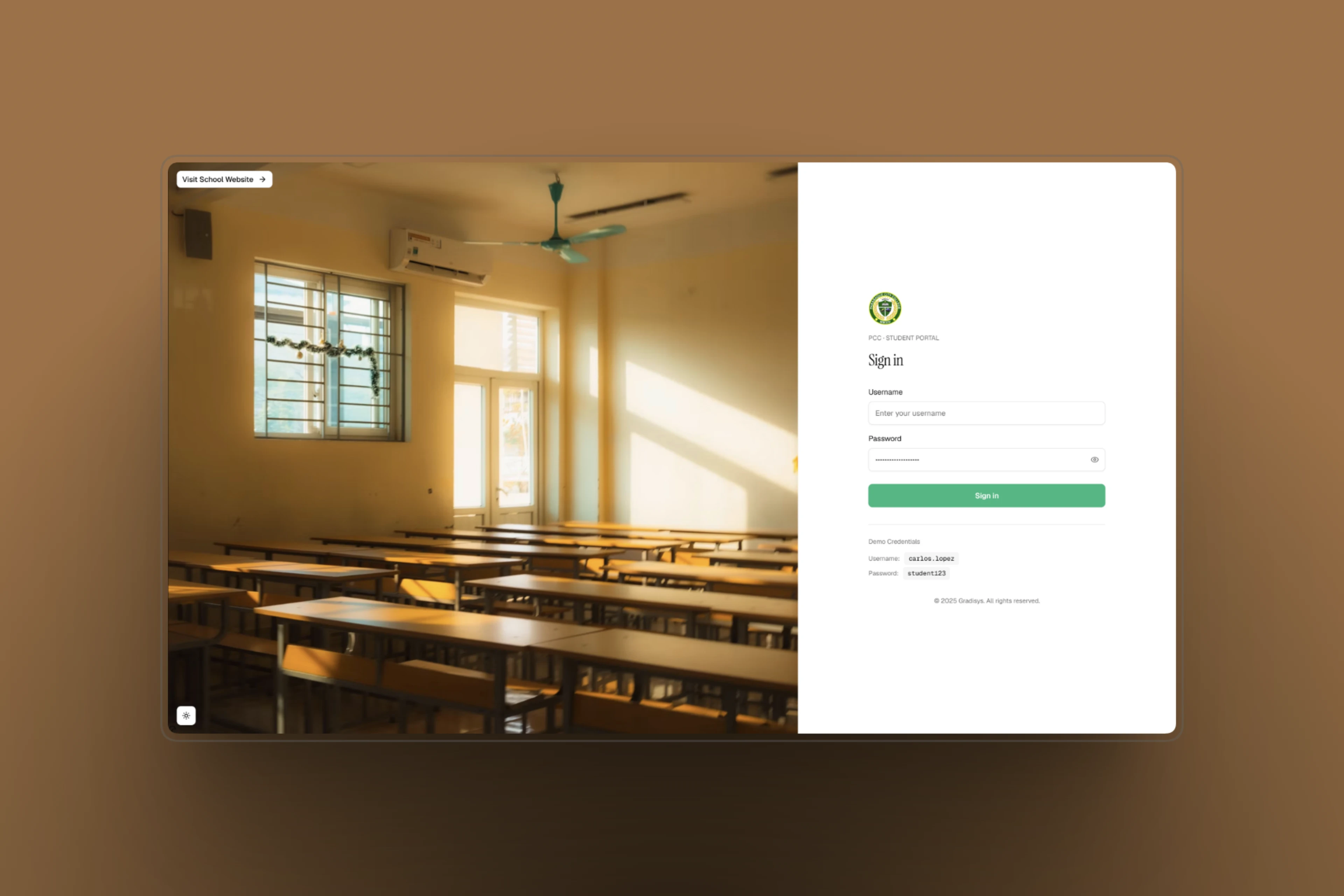 The student portal: enrollment, submissions, subjects, and schedules.